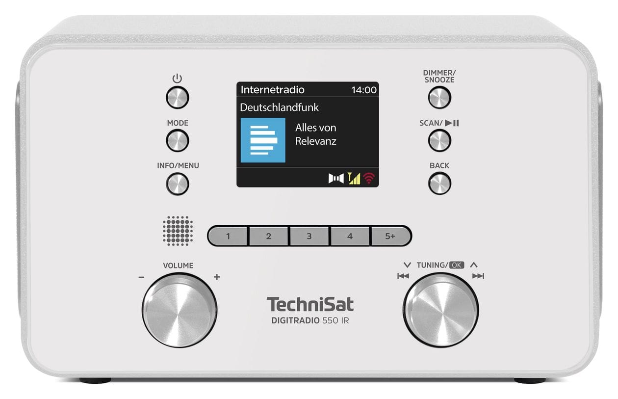 DigiRradio 550 IR Bluetooth DAB+, FM Radio Persönlich  (Weiß) 