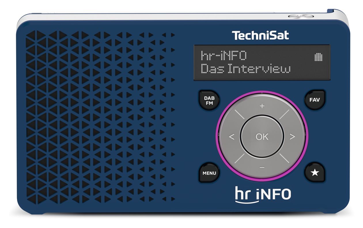 DigitRadio 1 hr iNFO DAB, DAB+, UKW Radio Tragbar  (Blau, Silber) 