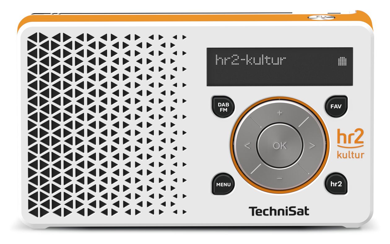 Digitradio 1 hr2 Edition DAB, DAB+, UKW Radio Tragbar  (Orange, Weiß) 