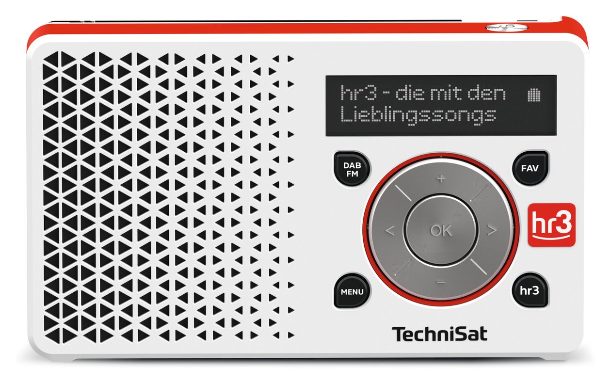 Digitradio 1 hr3 Edition DAB, DAB+, UKW Radio Tragbar  (Rot, Weiß) 