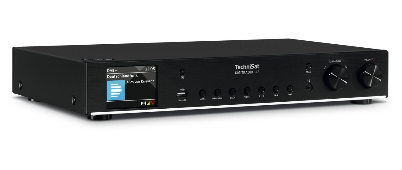 DigitRadio 143 (V3) Bluetooth DAB+, FM Radio Internet  (Schwarz) 