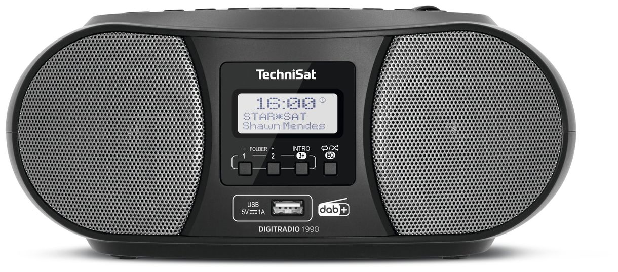 DigitRadio 1990 Bluetooth DAB+, FM Tragbar Radio (Schwarz, Grau) 