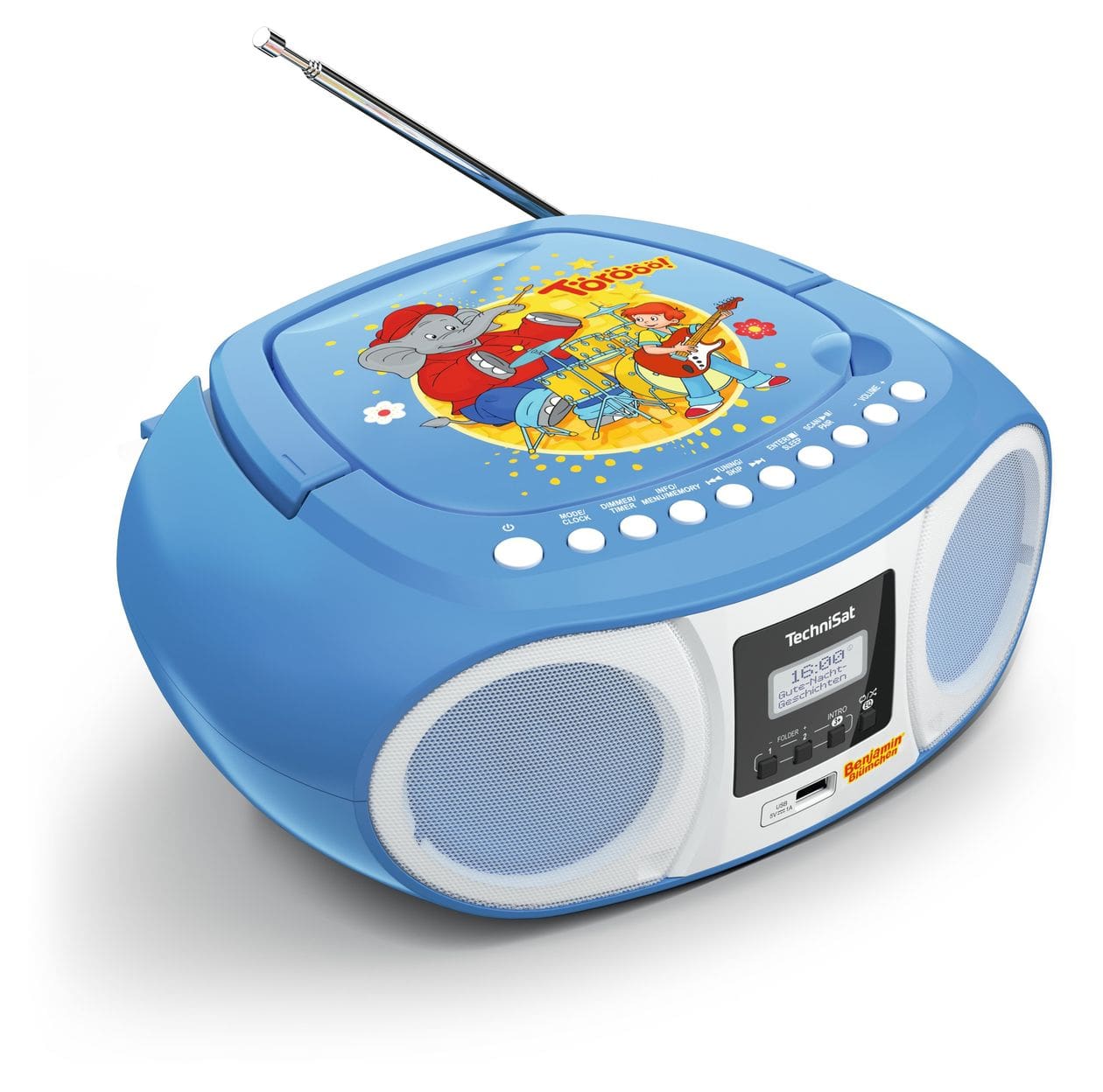 DigitRadio 1990 Benjamin Blümchen Edition CD Payer DAB+, FM Radio  (Blau) 