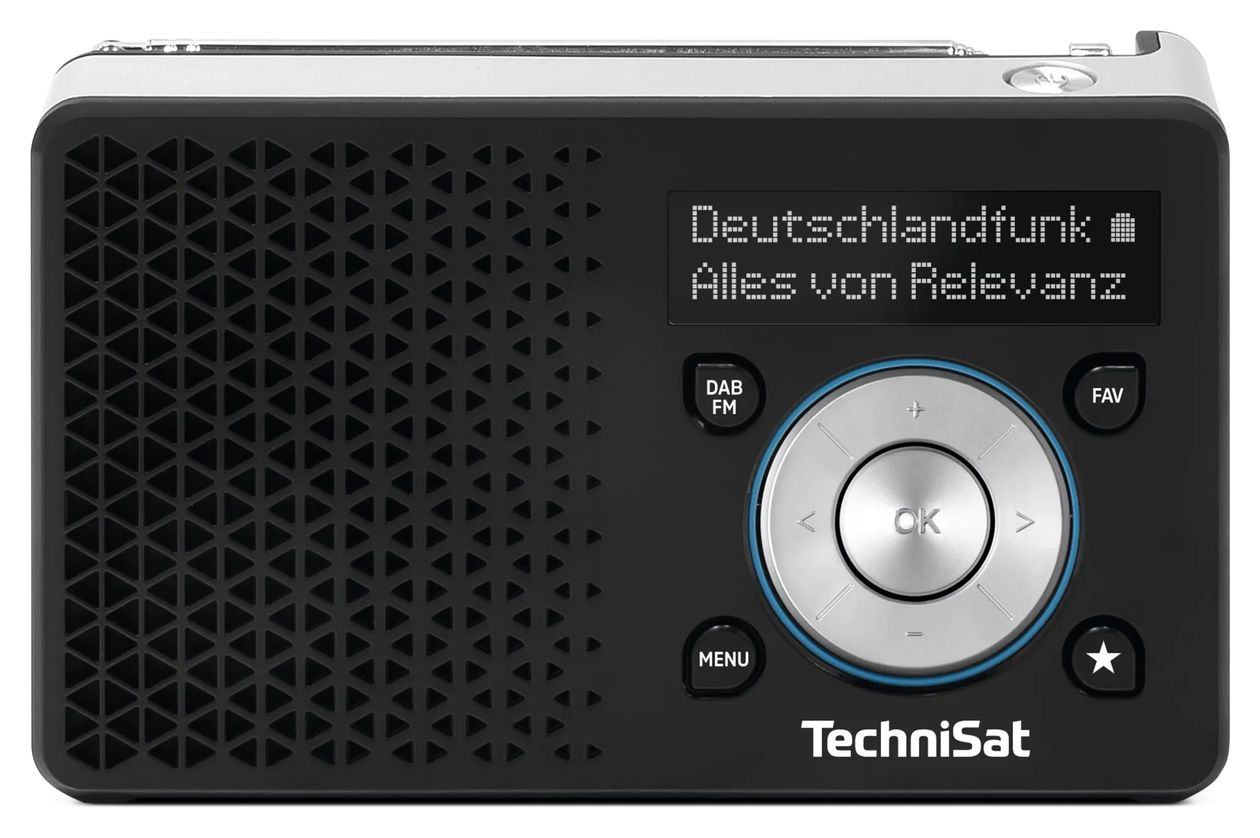 DigitRadio 1A DAB+, FM Radio Tragbar  (Schwarz, Silber) 