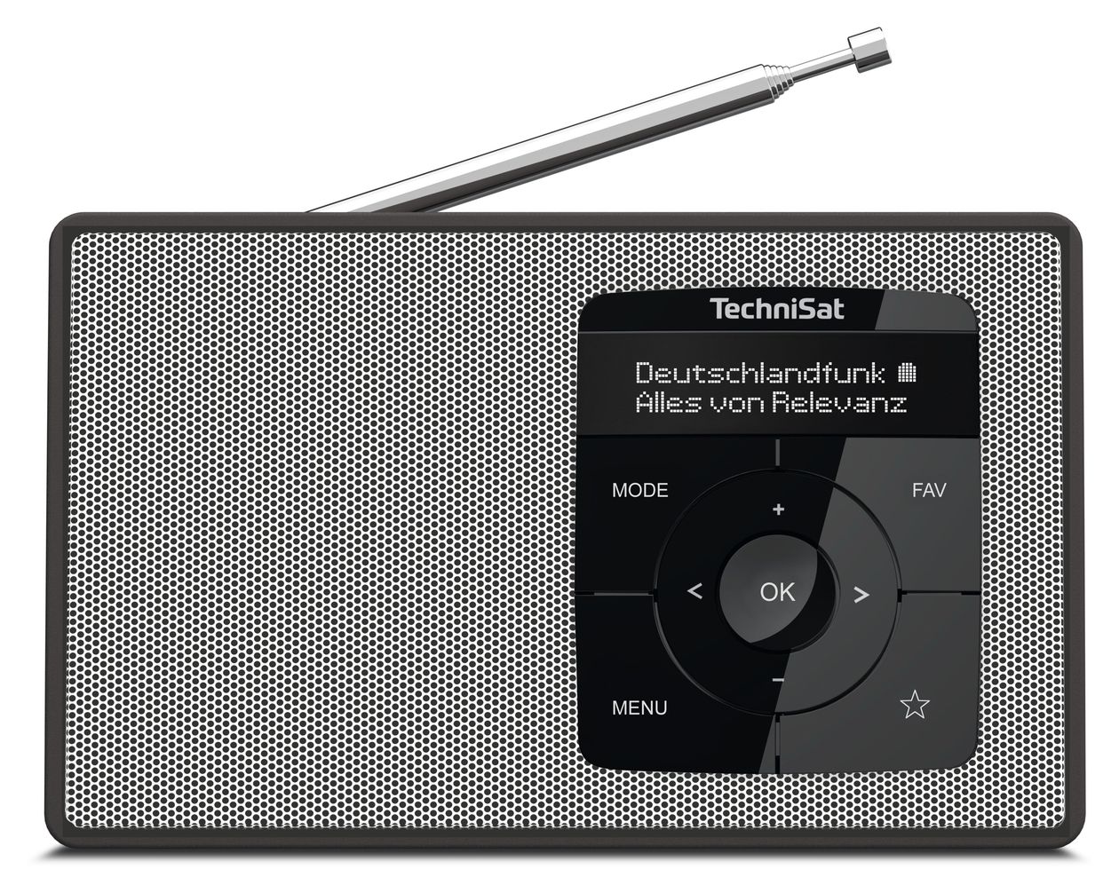 DigitRadio 2 Bluetooth DAB+, FM Radio Tragbar  (Schwarz, Weiß) 
