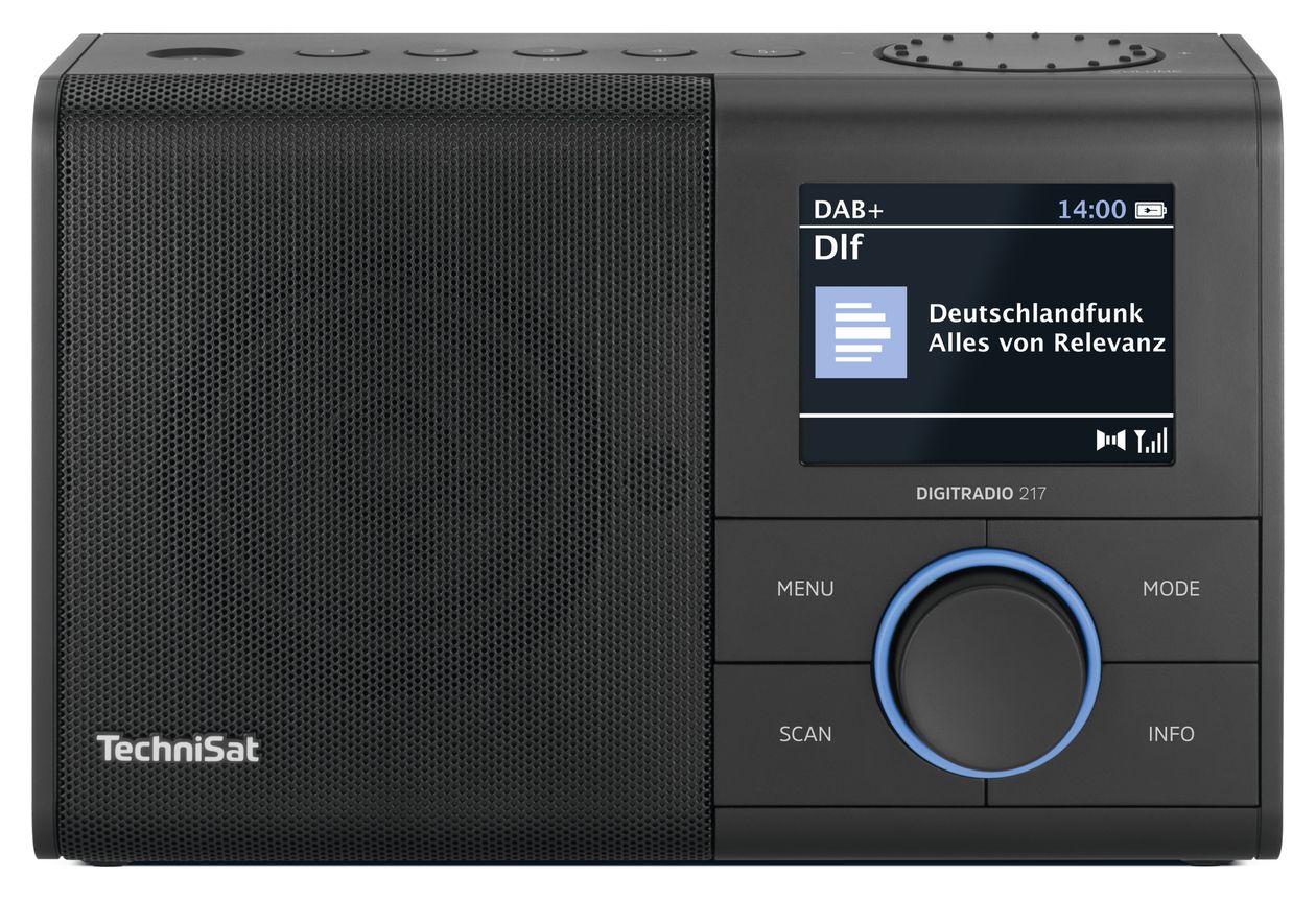Digitradio 217 Bluetooth DAB+, FM, VHF Radio Tragbar  (Schwarz) 