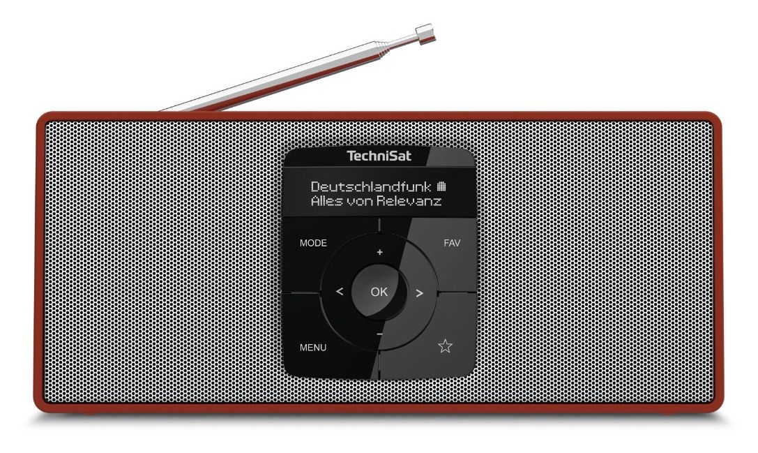 DigitRadio 2S Bluetooth DAB+ Radio Tragbar  (Rot, Silber) 