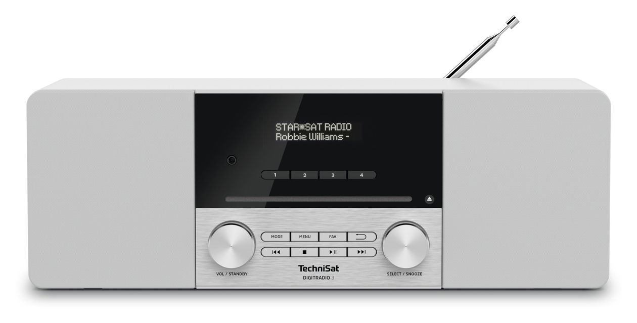 DigitRadio 3 Bluetooth DAB+, FM Radio Persönlich  (Edelstahl, Weiß) 