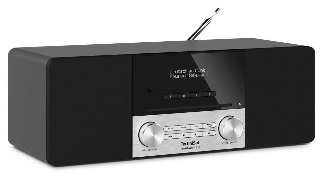 DigitRadio 3 ASA DAB+/UKW Radio Bluetooth (Schwarz/Silber) 