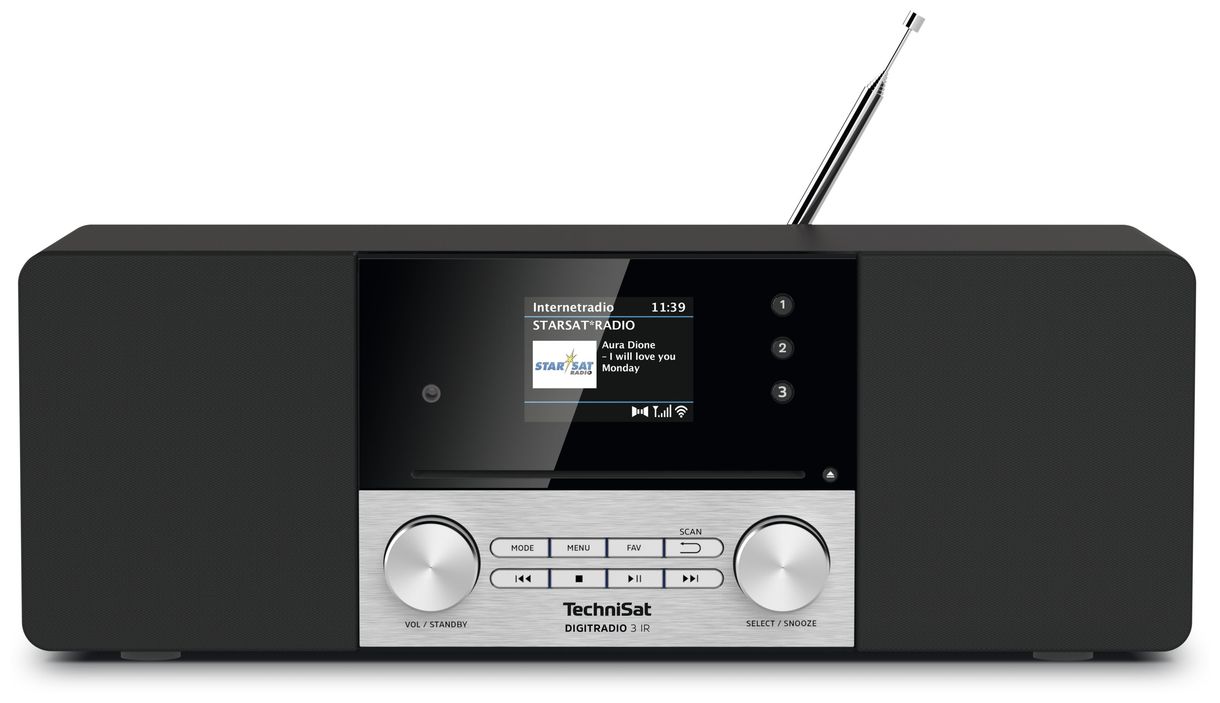 DigitRadio 3 IR Bluetooth DAB, FM Tragbar Radio (Schwarz, Silber) 