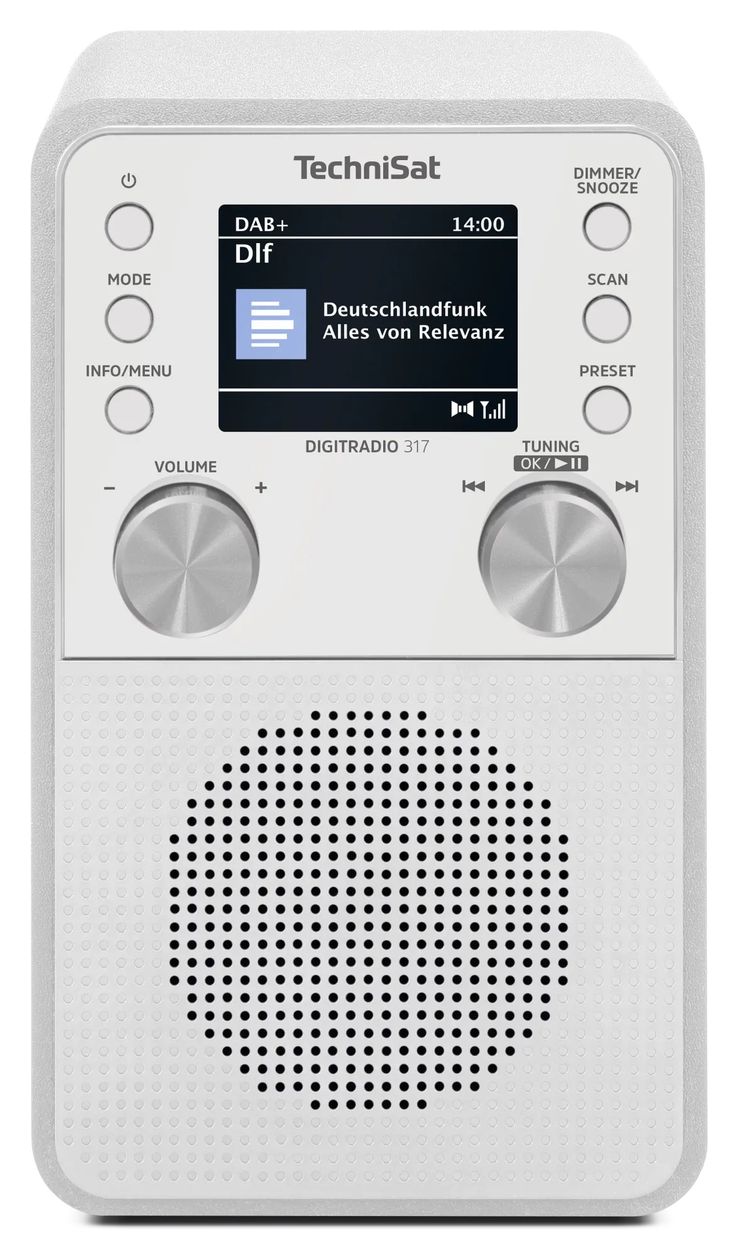DigitRadio 317 Bluetooth DAB+, FM Radio Tragbar  (Weiß) 