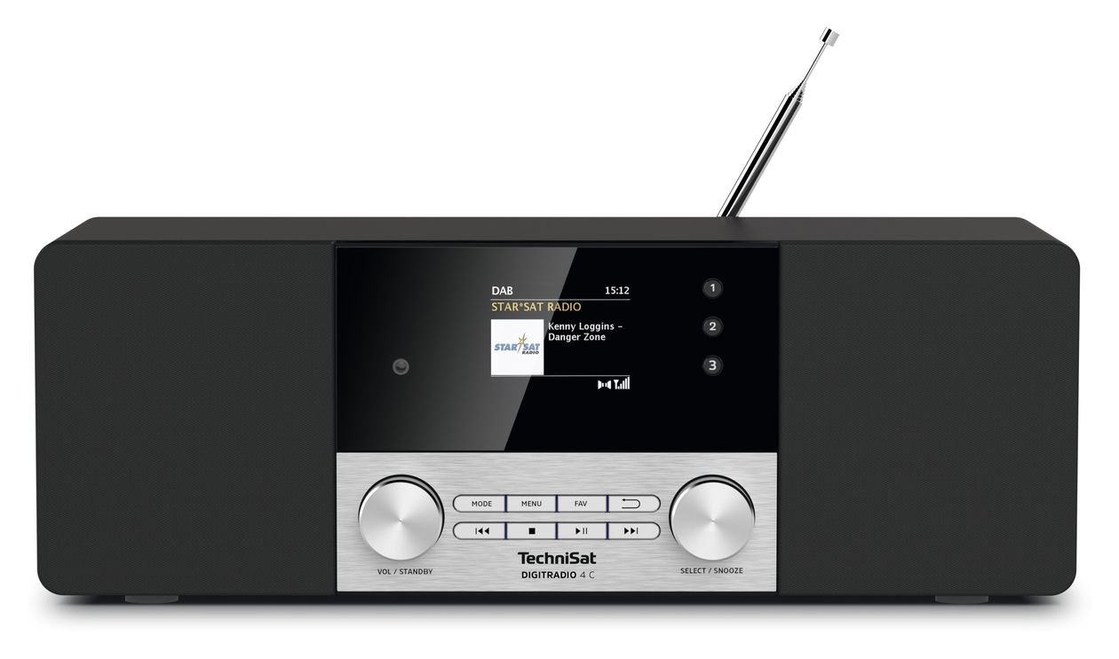 DigitRadio 4C Bluetooth DAB+, FM Radio Persönlich  (Schwarz, Silber) 