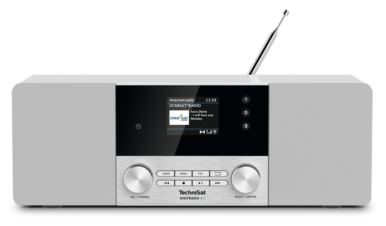 DigitRadio 4C CD Payer DAB+, FM Radio  (Silber) 