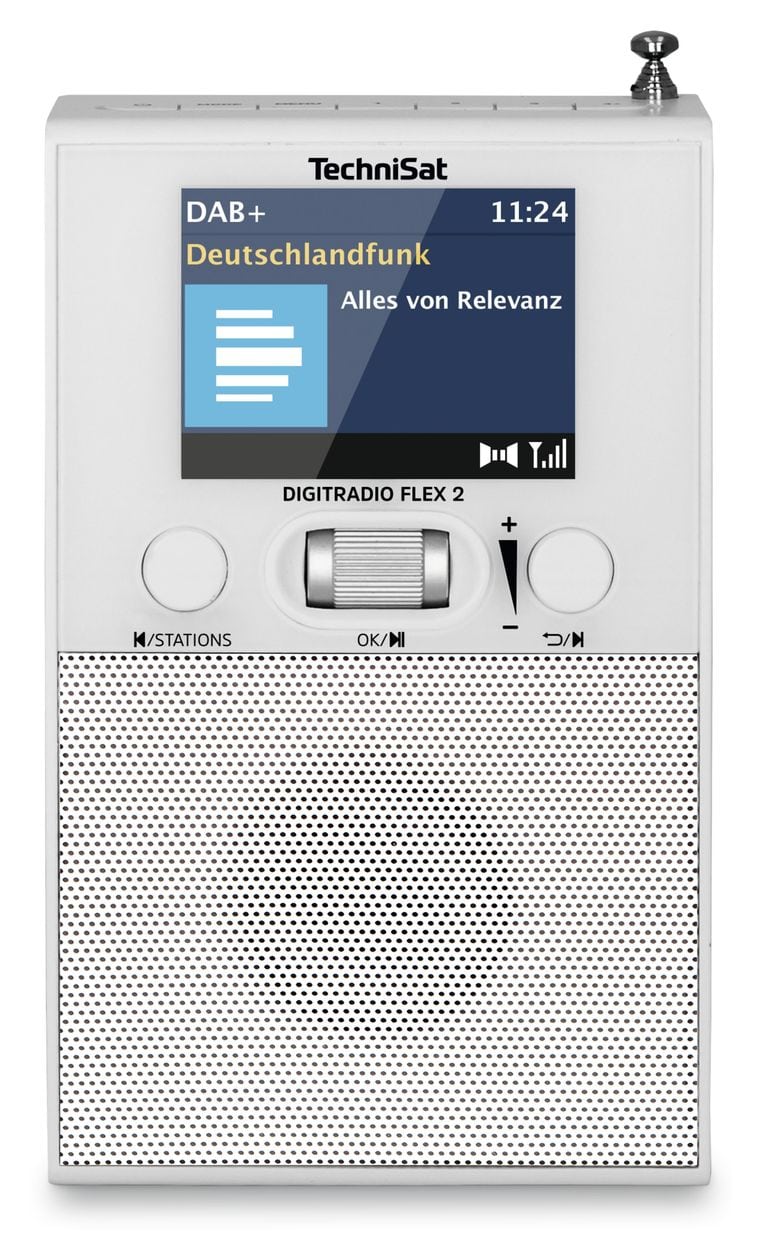 DigitRadio Flex 2 Bluetooth DAB+, FM Radio Tragbar  (Weiß) 