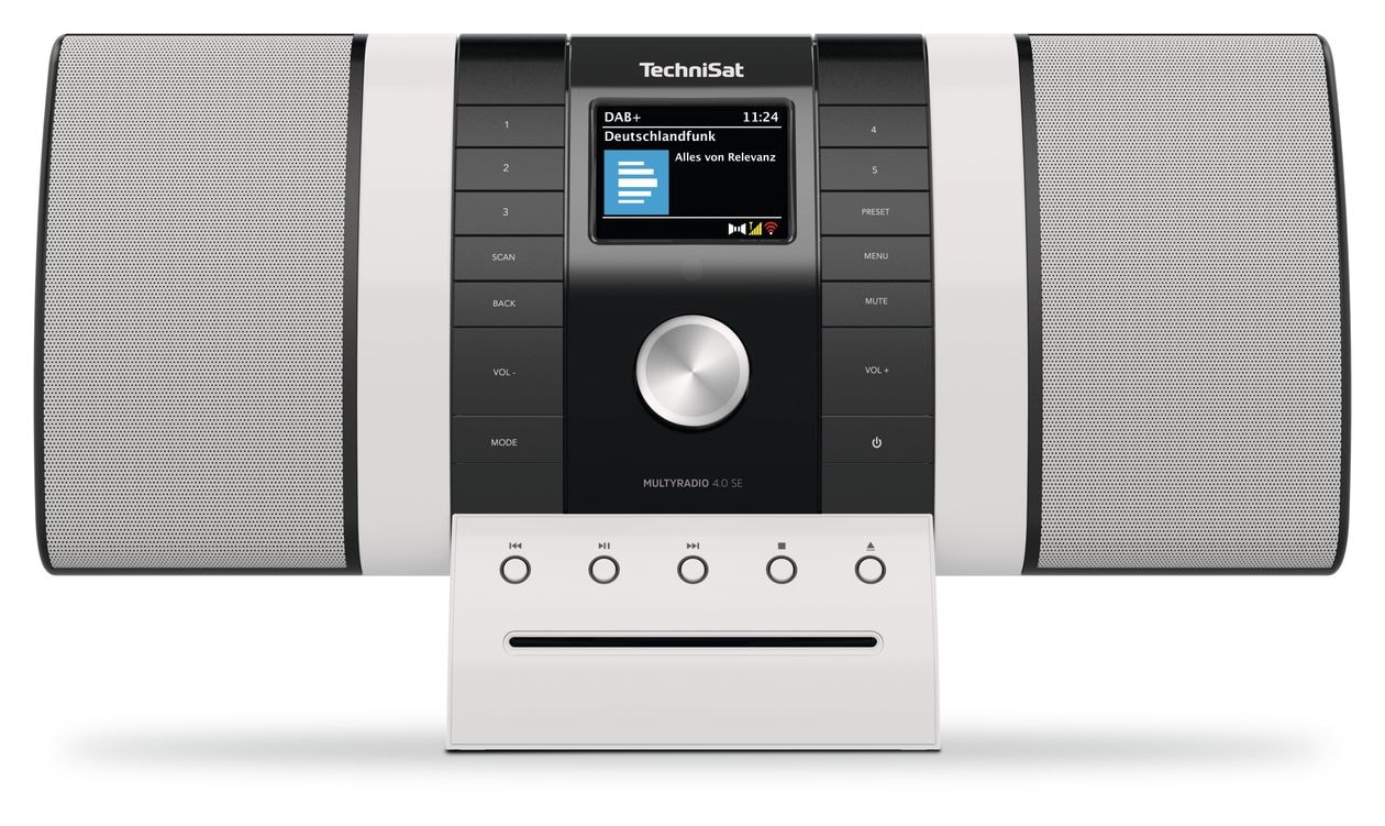 Multiradio 4.0 Bluetooth DAB+, FM, PLL, UHF Radio Internet  (Schwarz, Weiß) 