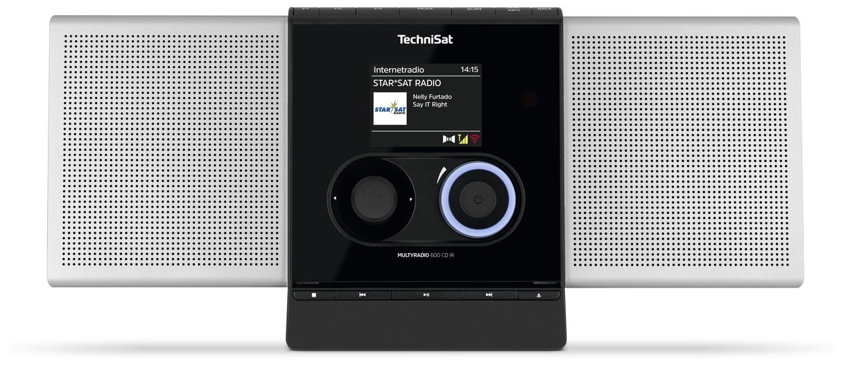 Multyradio 600 CdIr Bluetooth DAB+, UKW Internet Radio (Schwarz, Silber) 