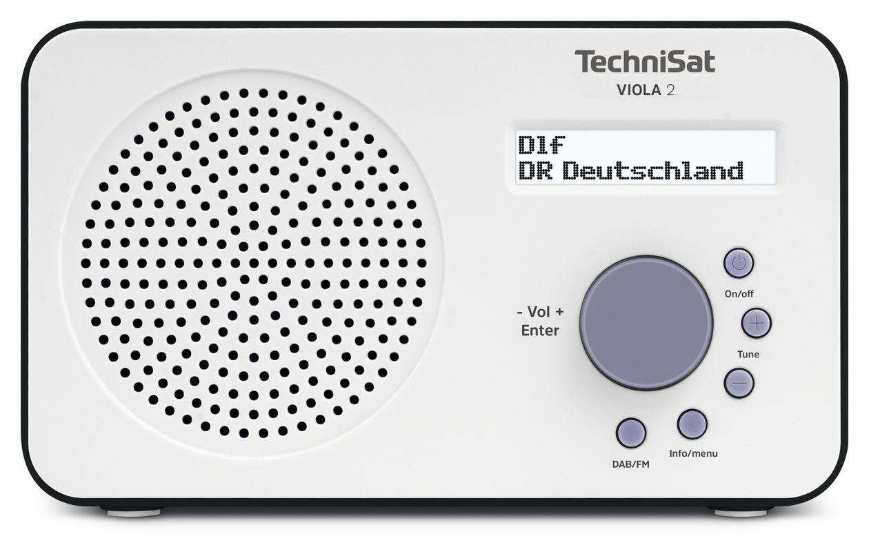 Viola 2 DAB, DAB+, FM Radio Tragbar  (Schwarz, Weiß) 