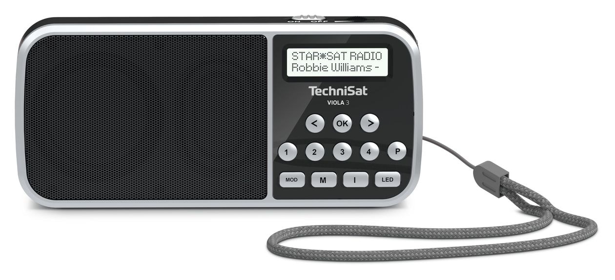 VIOLA 3 DAB+, FM, UKW Radio Tragbar  (Schwarz, Silber) 