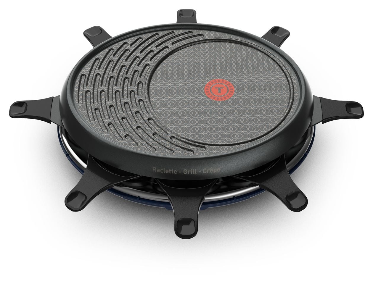 RE3104 Raclette 3in1 für 8 Personen 1050 W  (Schwarz/Blau) 