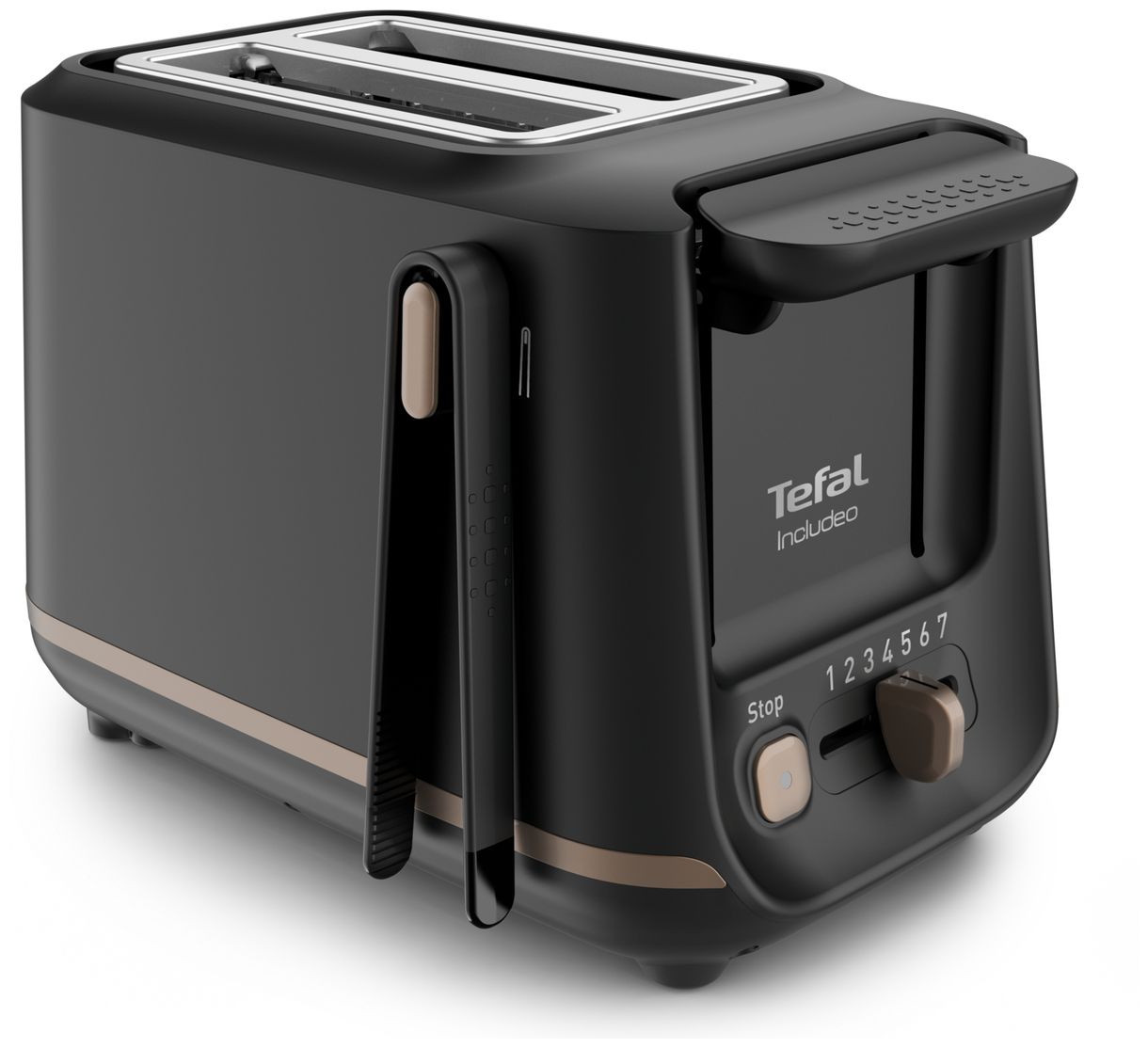 TT533811 Incluedo Toaster 850 W 2 Scheibe(n) 7 Stufen (Schwarz) 