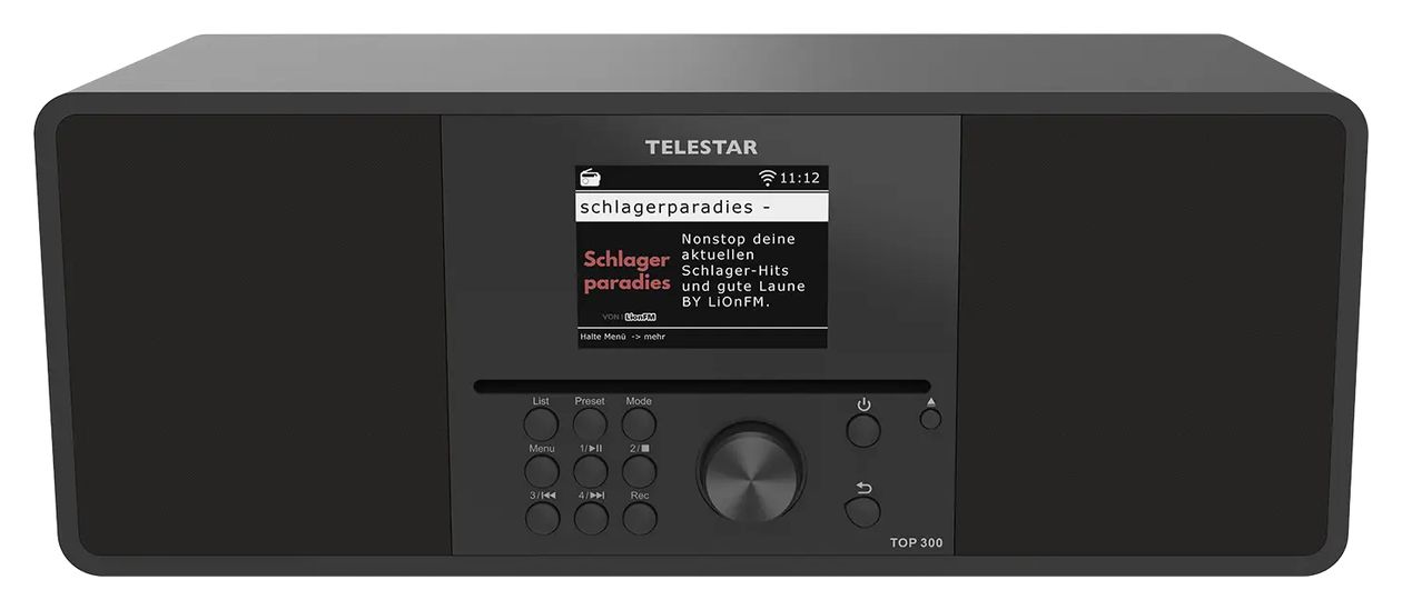 Top 300 Bluetooth DAB+, FM Radio Internet  (Schwarz) 
