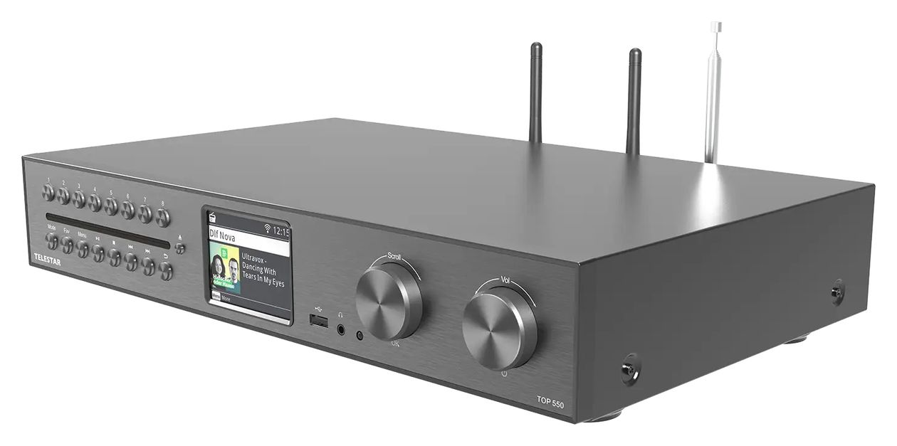 Top 550 Bluetooth DAB+, FM Radio Internet  (Schwarz, Metallisch) 