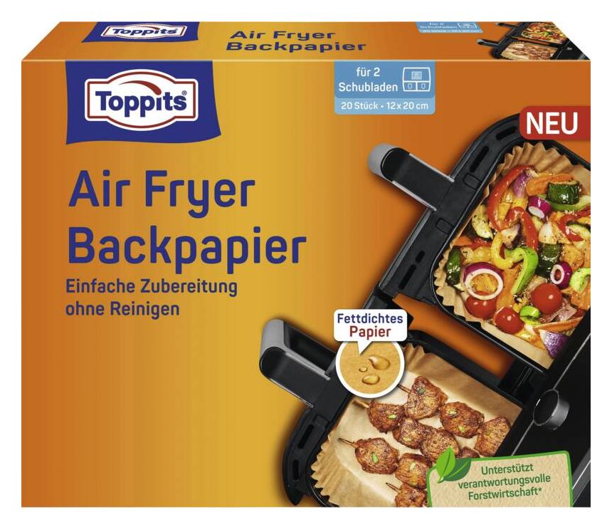 Backpapier Airfryer 12x20 