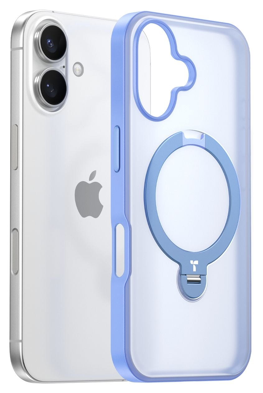 Ostand Q3 Spin Cover für Apple iPhone 16  (Blau) 