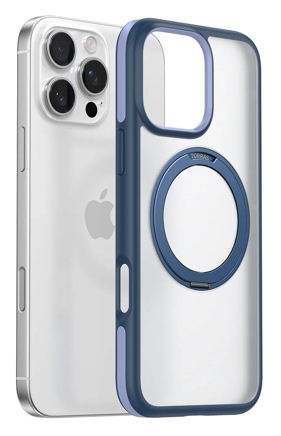 Ostand R Fusion Cover für Apple iPhone 16 pro  (Blau, Transparent) 