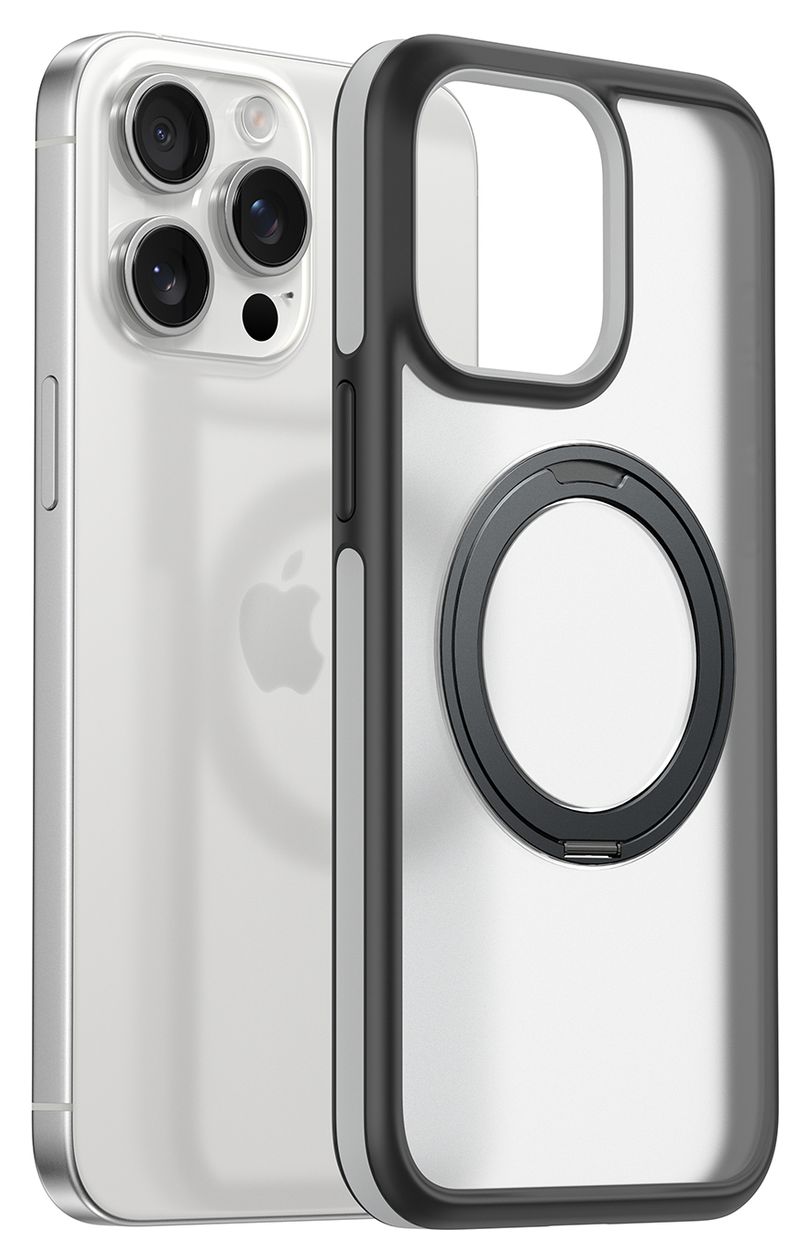 Ostand R Fusion Cover für Apple iPhone 16 Pro Max  (Schwarz) 