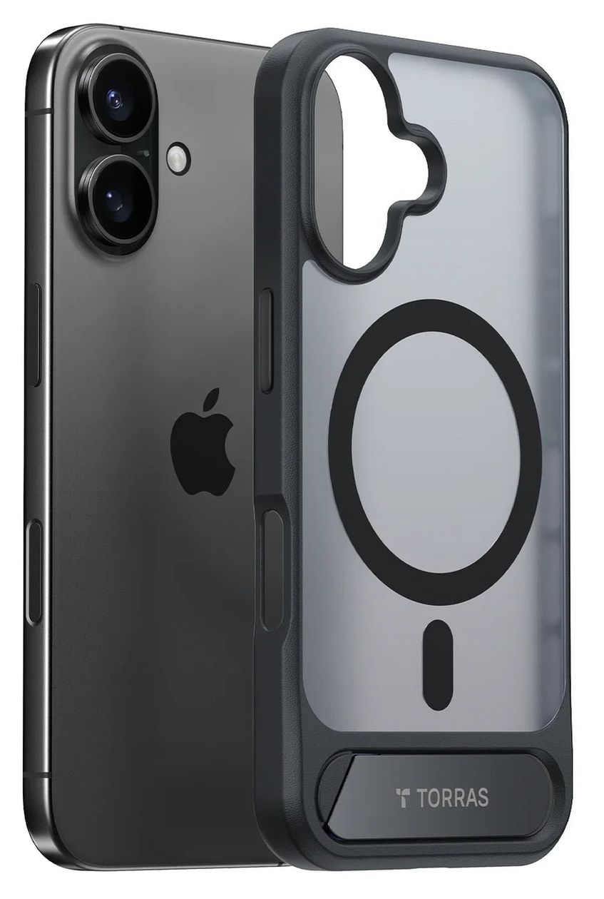 Pstand Cover für Apple iPhone 16  (Schwarz) 