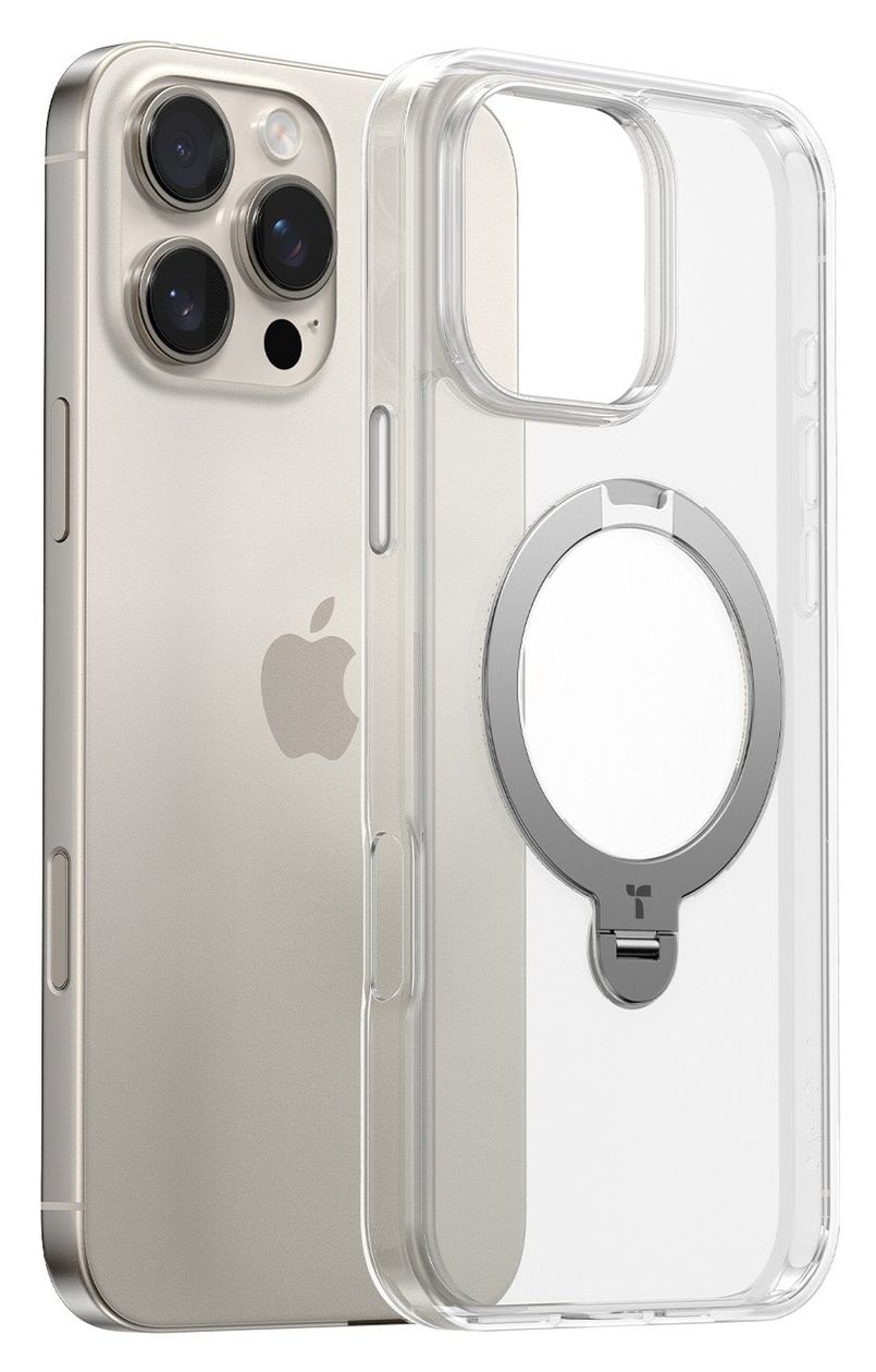 Upro Ostand Spin Cover für Apple iPhone 16 Pro  (Grau) 