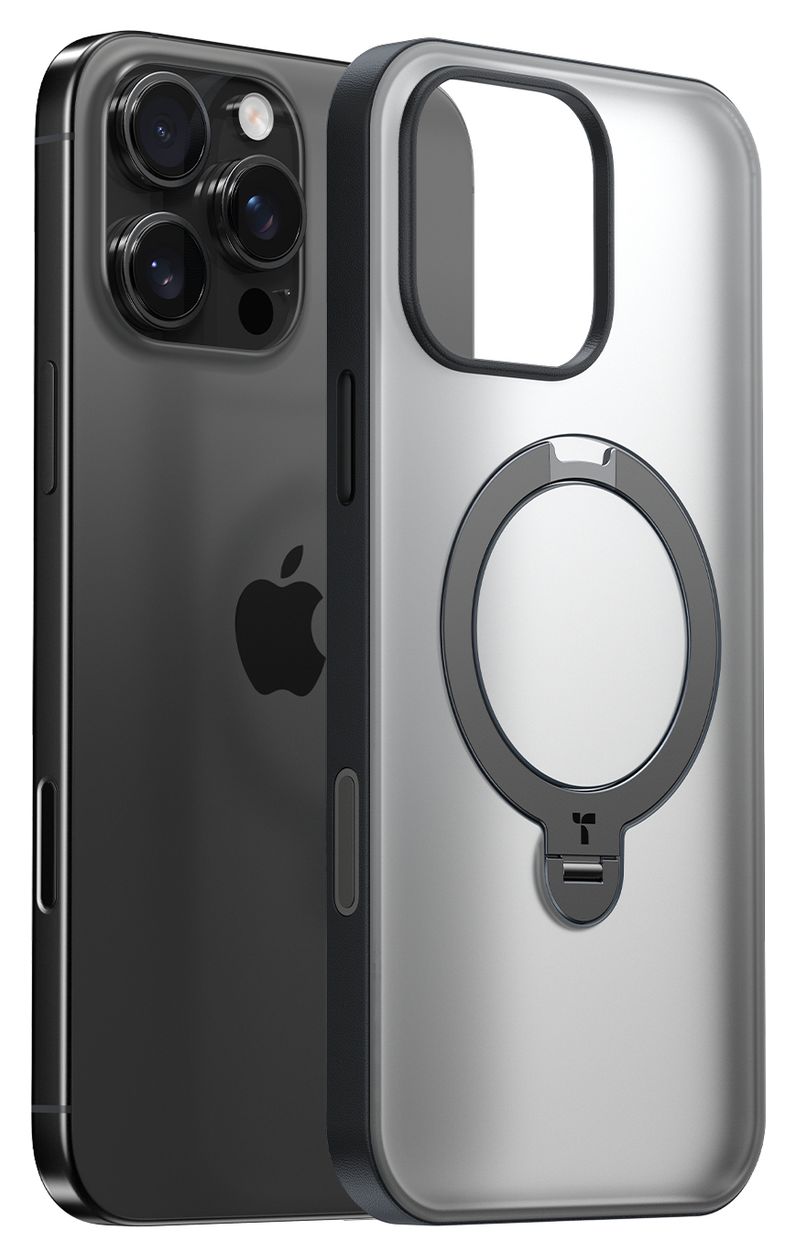 Upro Ostand Spin Cover für Apple iPhone 16 Pro Max  (Schwarz) 