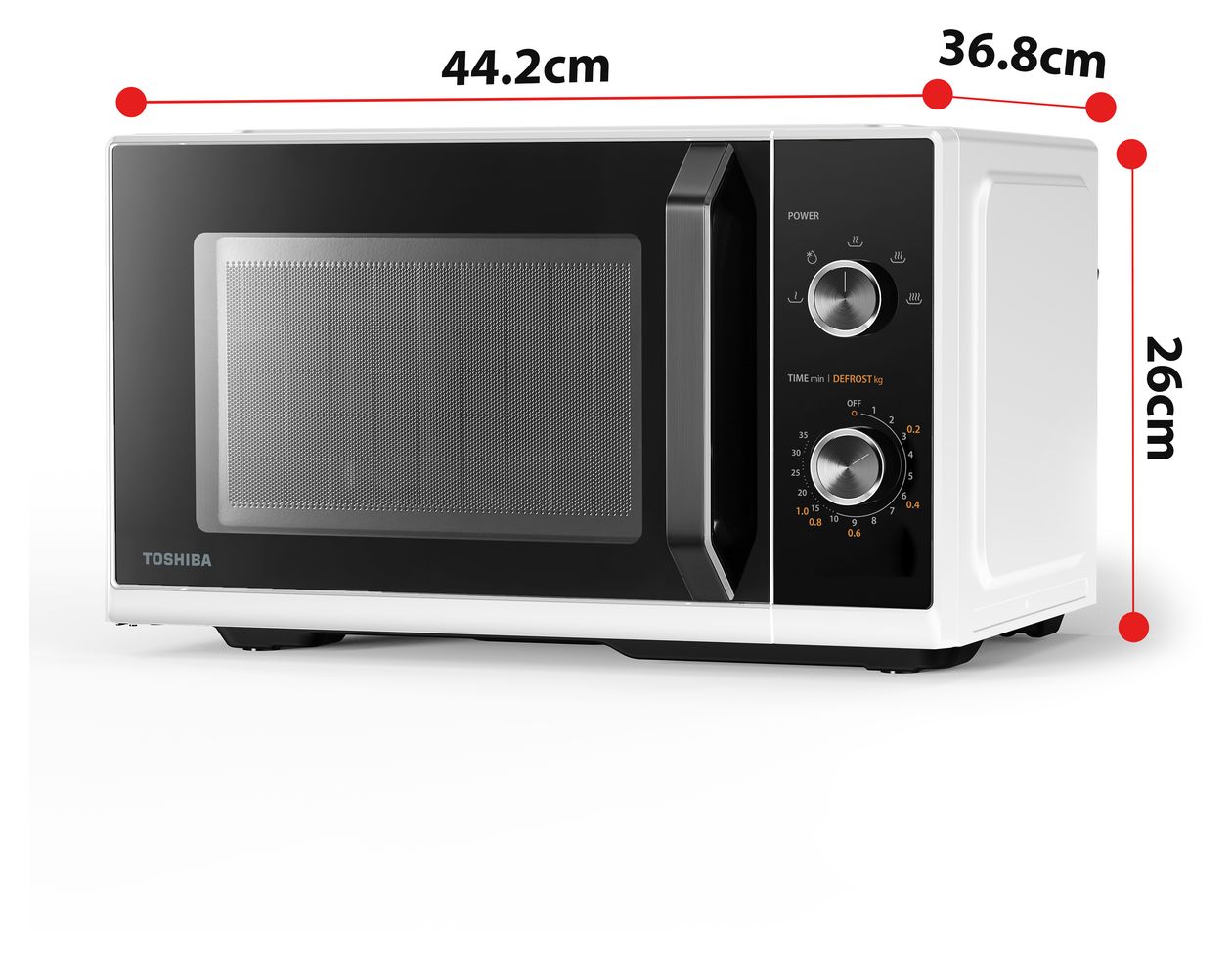 MW3-MM20PF(WH) Freistehende Mikrowelle 800 W Größe: klein 5 Stufen  (Weiß) 