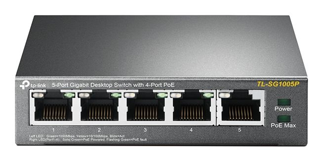5-Port-10/100/1000Mbit/s-Desktop-Switch mit 4 PoE-Ports 