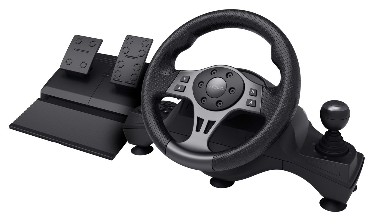 GXT289 Movi Lenkrad + Pedale für Nintendo Switch, PlayStation 4, Xbox One S, Xbox One X, Xbox Series S, Xbox Series X  (Schwarz) 