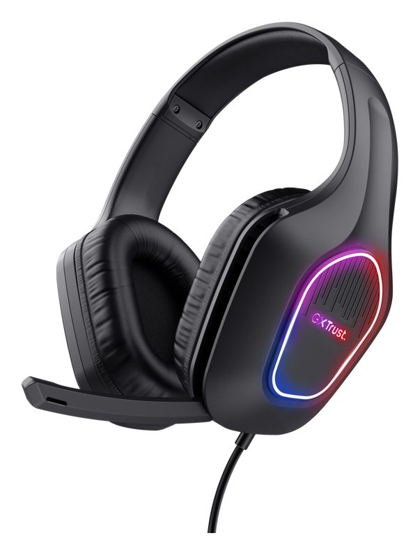 GXT416 Zirox Ohraufliegender Kopfhörer Kabelgebunden USB Typ-A  (Schwarz) 
