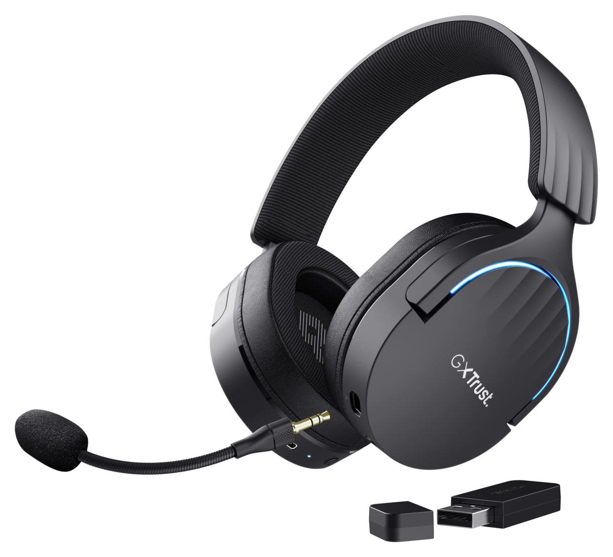 GXT491 Fayzo Bluetooth Kopfhörer kabelgebunden&kabellos 22 h Laufzeit USB Typ-C  (Schwarz) 
