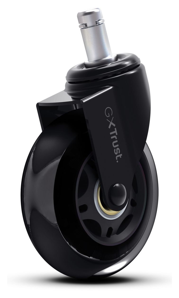 GXT702 Gel-Stuhlrollen Nachlaufrad  (Schwarz) 