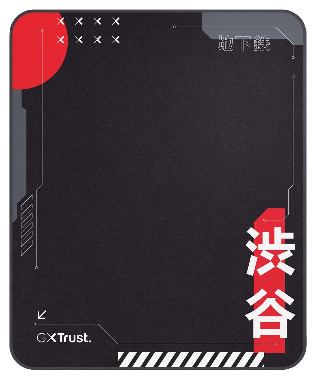 GXT715 Bodenschutzmatte Japan Stuhlmatte  (Schwarz, Rot, Weiß) 