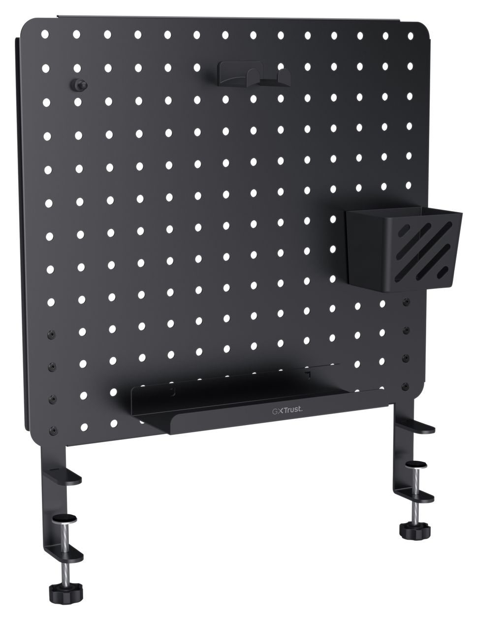 GXT724 Vesto Lochbrett aus Metall für einen aufgeräumten Schreibtisch (Schwarz) 