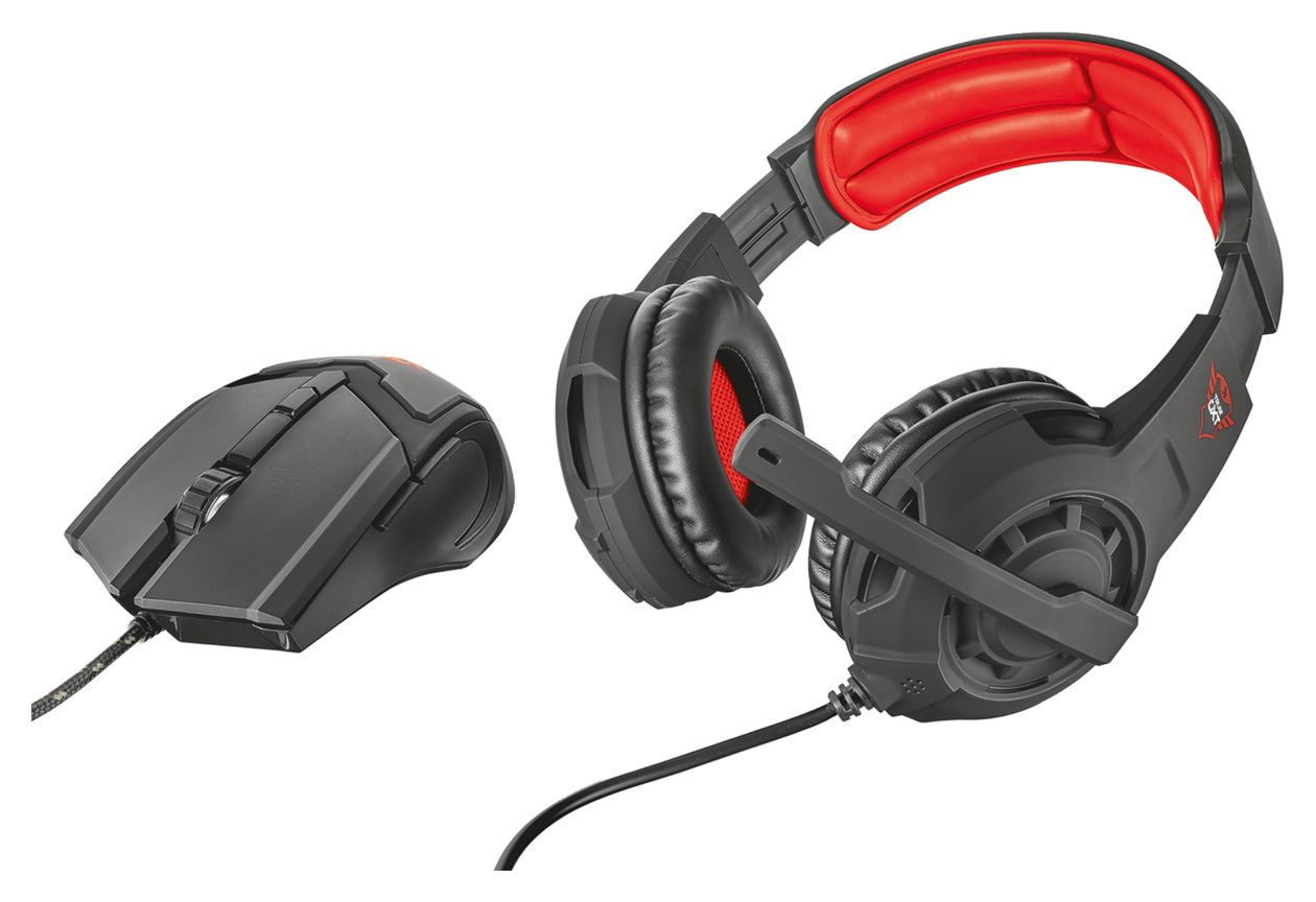 GXT784 Over Ear Kopfhörer Kabelgebunden  (Schwarz, Rot) 