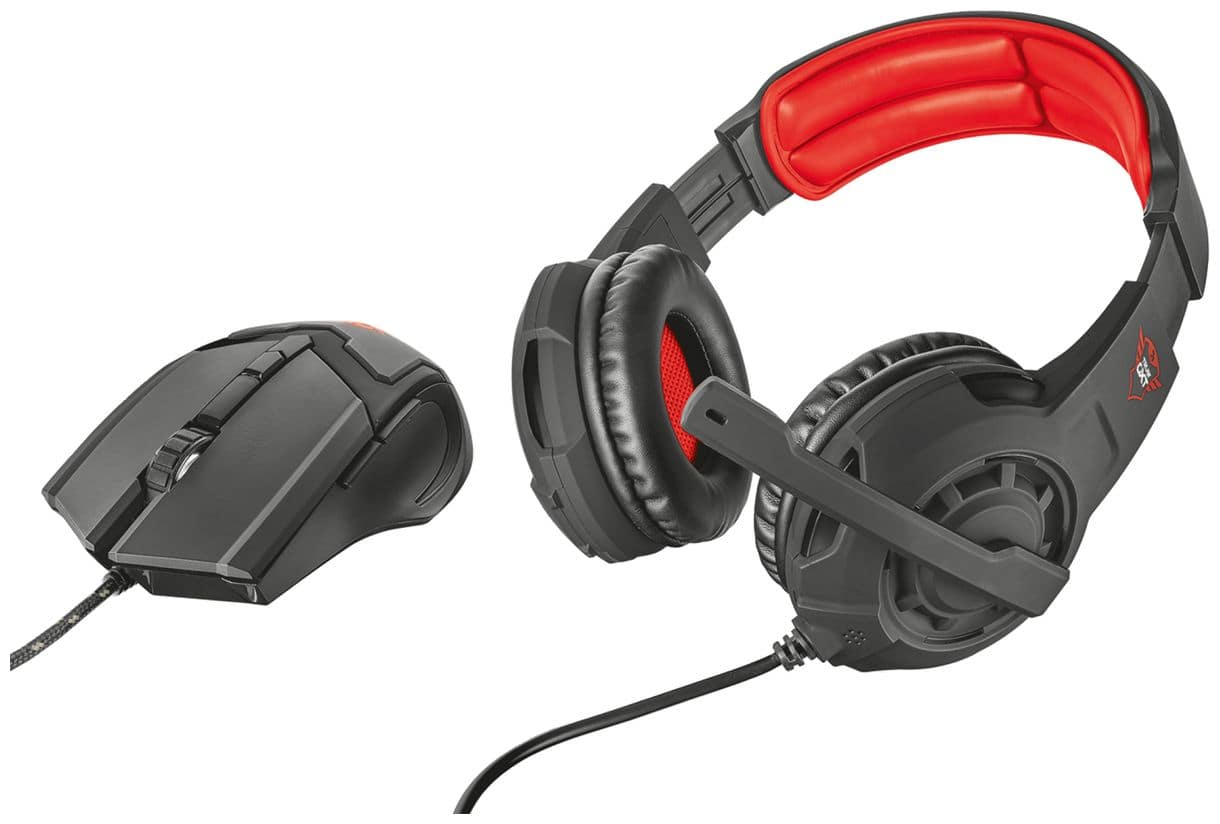GXT784 Gaming-Headset Over Ear Kopfhörer Kabelgebunden (Schwarz, Rot) 
