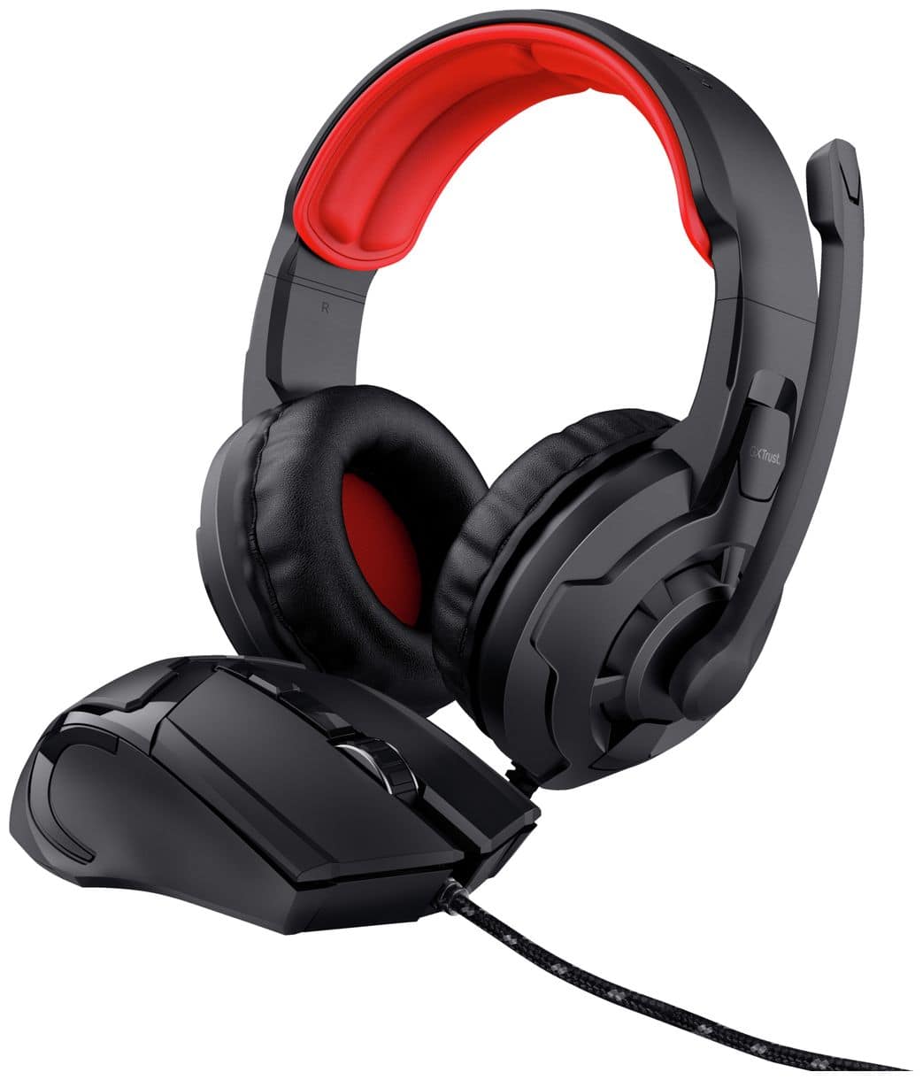 GXT785 Ravius Over Ear Kopfhörer Kabelgebunden (Schwarz, Rot) 