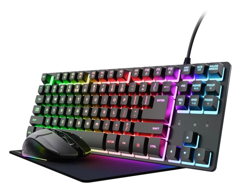 GXT794 3-in-1 Gaming RGB-LED Gaming Tastatur USB  (Schwarz) 