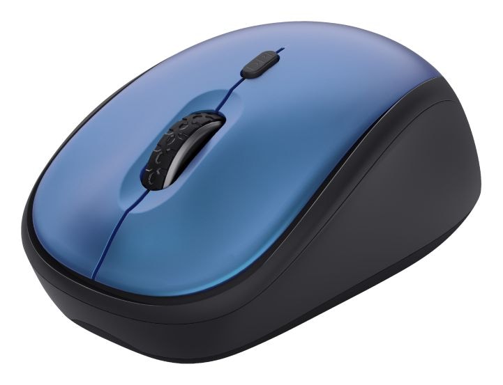 Yvi 1600 DPI Büro Maus Optisch  (Schwarz, Blau) 