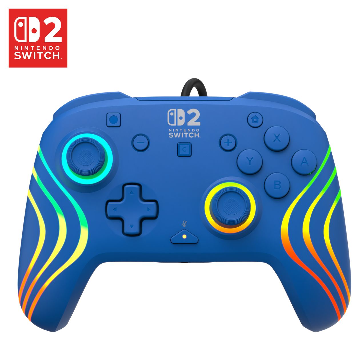 Afterglow Wave Wired Controller Gamepad für Nintendo Switch, Nintendo Switch 2, Nintendo Switch OLED  (Blau) 