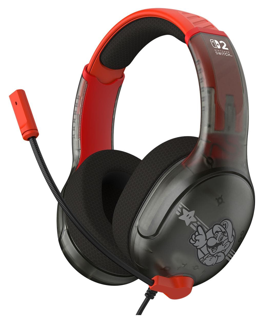 Airlite Fit Kabelgebundenes Gaming-Headset – Offiziell für Nintendo Switch 1 und 2 lizenziert, robust, leicht, Mario Star 