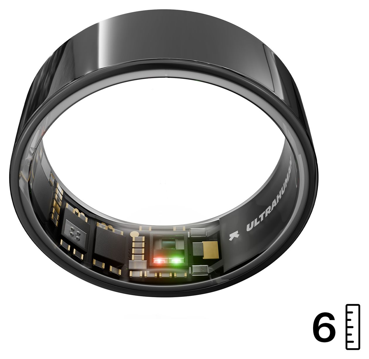 Ring AIR Smart Ring Größe 6  (Schwarz) 