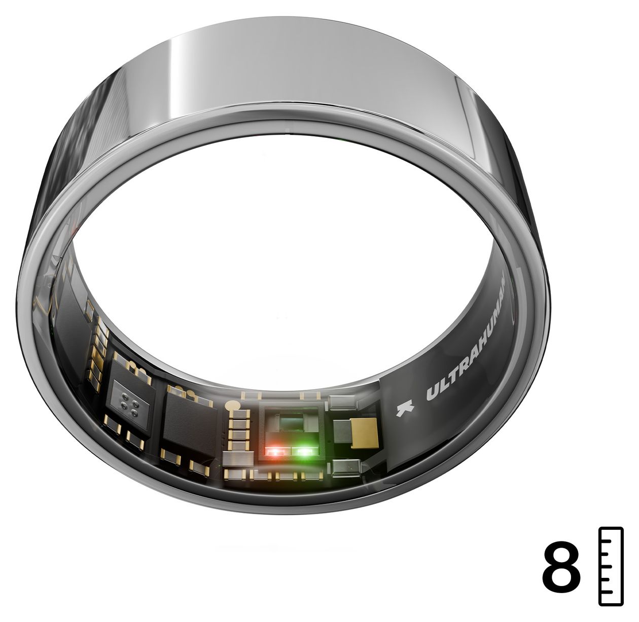 Ring AIR Smart Ring Größe 8  (Silber) 